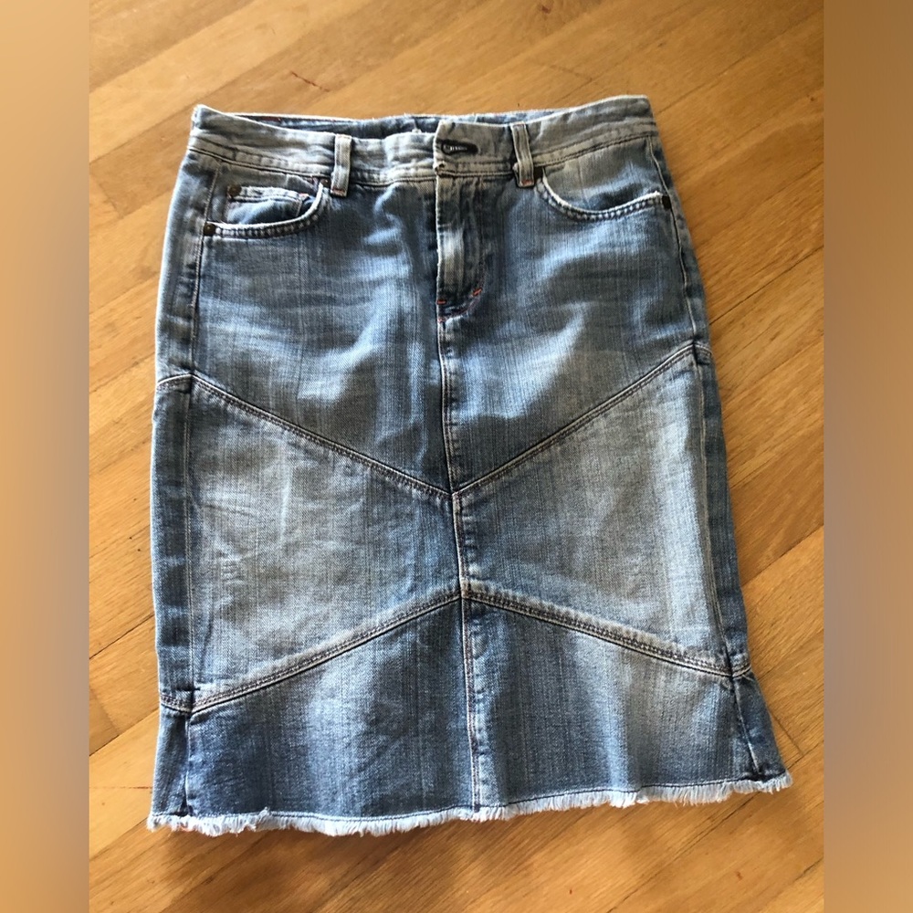 7 for all man kind women’s denim skirt